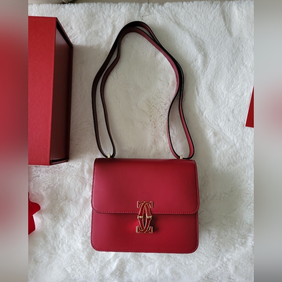 🌹Cartier • C DE CARTIER Mini shoulder/crossbody bag - Picture 1 of 11